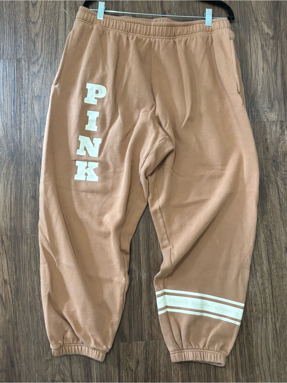 Victoria’s Secret PINK Campus Caramel Y2K Logo Sweatpants XL